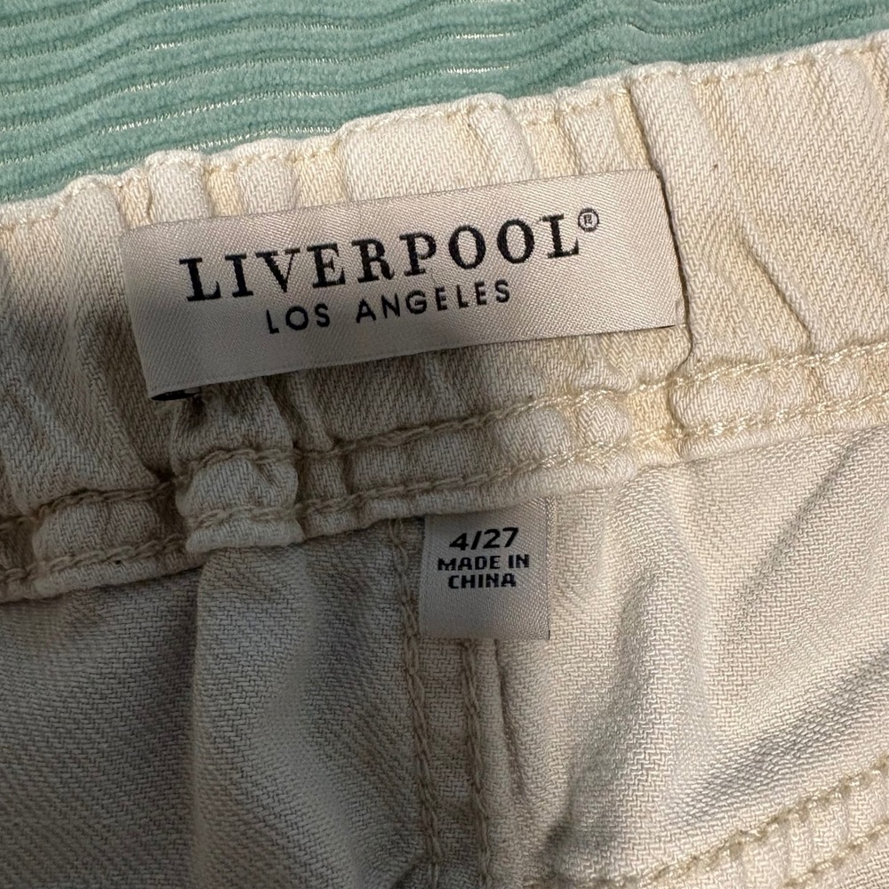 Liverpool Los Angeles Women's Cargo Pants Size 4 27 Cotton Lyocell Drawstring‎ - Picture 2 of 8